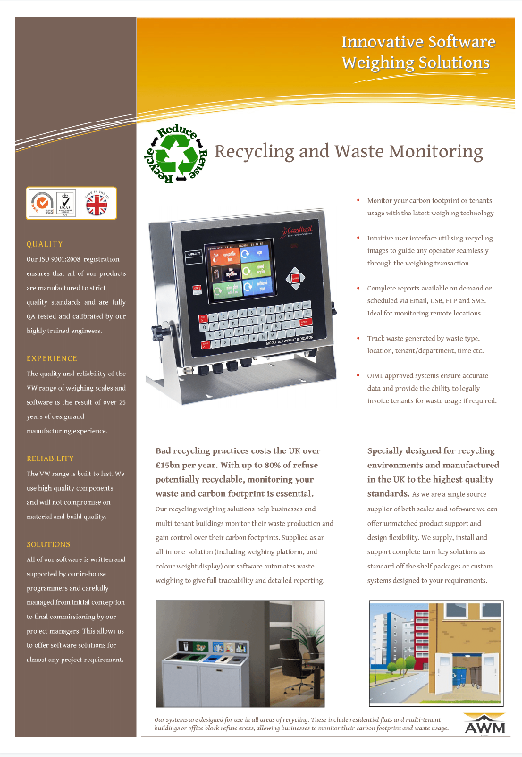 Recycling Waste Weighing Literature